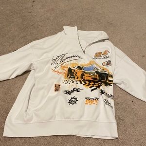 H&M, white car jacket, medium.
